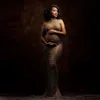 Sexy Shiny Drill Photography Props BodySuit Robe Robe Déesse Déesse Vêtements Robes de maternité Picture photo