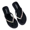 Slipper Beach Shoe Fashion Slippers Flip Flip With Rhinestones Women Sandals Sapatos Casuais H83P# 646 S BB11