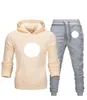 Badge broderie marque décontractée pour hommes décontractés Tracksuit Hip Hop Sweat Sleits SetS Capot Tracksuit Women Streetwear Jogger Top + Sweatpants Ensemble