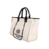 Grands sacs de plage pour femmes de luxe CH Brand Tolevas Packs Broidered Classic Women Evening Sac High Quality Big Handbag Desi 257g