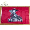 MILB Fayetteville Woodpeckers Flag 3*5ft (90 سم*150 سم) ديكور البوليستر بانر هدايا حديقة المنزل