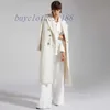 Kurtki damskie Wool Blend Coats Designer Trench Płaszcz 2024 Nowy wiosenny jesienna jesień Środkowa długość Koreańskie ubrania zimowe z paskiem BS3M