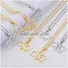 Andra Anniyo Outline Ukraine Map Pendant Halsband Rostfritt stål Hjärtflagga Ukrainska smycken 297521 Drop Delivery Otuki