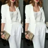 Białe kobiety kobiety Pantisuit Business Office Tuxedos Formal Fashion Work Earl Suit na zamówienie