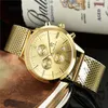 AAA Luxury Men's Casual Watch Multi-Function Automatic Quartz rostfritt stål Ultratunn Mesh Belt Swiss varumärkesdesigner Birthday G 307B