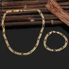 Conjuntos de joyas de boda al por mayor de de alta calidad 18k oro 8 mm pulseras geométricas collares de joyas de joyas regalos de moda accesorios de boda