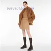 Kurtki damskie Wool Blend Coats Designer Trench Płaszcz 2024 Nowy wiosenny jesień Środkowy Modka Koreańskie ubrania zimowe z paskiem 7KV3