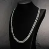 Factory Sale Mossanite Necklace Miami 2 Rows Sterling Sier 6mm Moissanite Cuban Link Chain