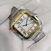 Zegarki na rękę dla kobiet 35 mm srebrna rzymska tarcza 18K żółte złoto Bransoletka damska W2SA0016 Automatyczna sukienka mechaniczna zegarek prezentowy