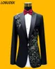 Fashion Highgrade Applique Men039s Suits Sparkly Sequins White Crystals Blazers Pants Set Prom Party Host Singer Costume Weddi6924187