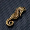 Brass Marine organism Seahorse Statue Pendant Fit For Car Motorcycle Backpack Keychain Decoration