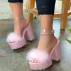 Toe Sandals Open PVC Women Gladiator Super High Heels Summer Shoes Woman Platform Heel Transparent Big Size 42 5A2A