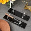 Decorative Flowers Knife Display Stand Stable Rack Plastic Storage Drawers Acrylic Holder Convenient Pocket Drain