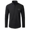 Designer Men's Casual Shirt Premium Designer Business T-Shirt Classic Long Sleeve Shirt Solid Color Alphabet Spring Autumn S-5XL 14