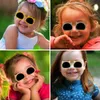 2023 barns färg söta tecknad kattöron formar utomhus flickor pojkar härliga vintage uv 400 skydd barn solglasögon