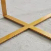Mesa de café rectangular de minimalismo Zk20, marco de metal dorado con mesa de vidrio templado