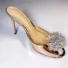 women Ladies 2024 Genuine real leather syiletto high heels summer sandals bead 3D flower Flip-flops slipper slip-on wedding dress party shoes diamond 34-43 3 a306 a06