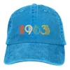 Bollmössor 1963 Multicolor Hat toppade män Kvinnor Cowboy Cap Vintage 55th Birthday Baseball Personal Personlig Visor Protect Hats