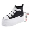 Casual schoenen herfst hoog platform dermis sneakers 7,5 cm hakken vrouwen dikke zool enkel laarzen lederen wig wit 34 39