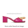 Designer di tacchi da donna all'ingrosso Sandals Sandals zeppe di lusso Pompe del tallone Rivet Slide puntate manuale sexy slingback personalizzato con scatola di mocassini rosa neri argento