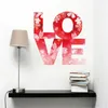 Duvar Çıkartmaları Sevgililer Günü Aşk Yatak Odası Kendinden Yapışkan Çıkarılabilir Etiketler#40