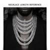 Hip Hop -rapper Cuban Sier 25 mm brede 4 rijen VVS Moissanite Volledige Iced Out Cuban Link Chain Necklace