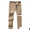 Pantalones de hombres Convertibles y pantalones cortos de verano Hombres de senderismo seco y al aire libre