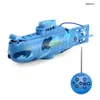Eboyu créer des jouets 3311 RC Submarine 6CH Speed Radio Remote Control Submarine Electric Mini RC Boat Enfants Enfants Gift Toy 240516