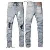 paarse jeans herenontwerper quilten gescheurd voor trend vintage pant solide klassieke rechte jean voor mannelijke motorfiets pant mens rock revival paars merk jeans 751