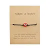 Charm Armbänder machen eine Wunschpapierkarte einstellbares Armband Schildkröte Elefantbaumkarte Blume handgefertigt gewebt.