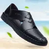 breathables Antiskid Men Hole Summer Hollow Sandals Breathable Split Sandal Leather Trend Ankle Wrap Mens Casual Loafer Shoe Wholesale Shoes m4Do# 816 s 5031