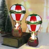 Objets décoratifs Figurines Snowman Santa Claus Hot Air Ballon de Noël Décoration de cabine LED Lumineuse H240516