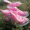 Handmade S Bling Girls Kids en Mother Candy Canvas Shoes Pearls Sneakers For Girl Birthday Party Wedding 240516