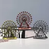 Decorative Objects Figurines London Eye Named Art Figurine Retro Rotable Ferris Wheel Model Nordic Handicraft Creative Desktop Accessory Home Decor 1PC H240516