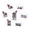 4pcs/set Plastic Cosmetics Storage Rack transparente