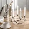 Bandlers léger luxe en acier inoxydable décor moderne décor de table romantique de chandelle ornements designer décoration de chambre de fer