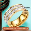 Ringpatrros Designer niemals verblassen Diamant Edelstahlring für weibliche und luxuriöse Girls Style Titanium nicht verblasst vielseitig einfach.