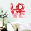 Duvar Çıkartmaları Sevgililer Günü Aşk Yatak Odası Kendinden Yapışkan Çıkarılabilir Etiketler#40