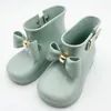 Sandalias Child Rain Boots Fashion Bow Metal Buckle Girls Boot Cute Toddler Infant Waterproof Shoes Kids niet -slip Water 240516