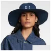 Wide Brim Hats Bucket Hat Casual Uni Luxury Designer 2 Color Visor Versatile Summer Black And Red Sun Seaside Outdoor Travel Drop Deli Otaes