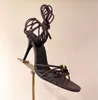 Luxury de luxe Azia Chaussures Chaussures Femme Round Toe Sangle de cheville avec boucle Fixation Talons mince