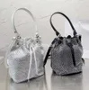 Mini bolsas de hombro de cristal bolso de diseñador de cuentas cadena de caramelo de diamante de lujo bolso brillante brillante