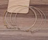 10st 2mm enkelmetalltråd hårbanden hårhoppar med cirklar ringar ändar för handgjorda brud tiara krona silvergolden1248448