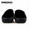 Casual Shoes Men Slip-ons Comfort 2024 tofflor Beach White High Quality Flats Black Breattable Stylish Fashion