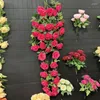 Fleurs décoratives 120 cm Fleur artificielle mur de rotin suspendu Vine Rose Decoration Home Decoration Mariage Décor de décoration