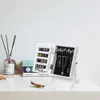 Small Mirror Jewelry Cabinet Organizer Armoire Rangement Boîte de rangement avec support blanc