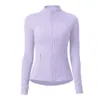 Women's Fitness Yoga Outfit Sports Jacket Stand-up Collar Half Zipper Long Sleeve Tight Yogas Shirt Gym Thumb Athtic Coat Gym Clothing