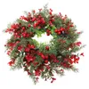 Decorative Flowers Artificial Garland Hanging Decor Front Door Decorate Xmas Supply Plastic Party Pendant Christmas Decorations