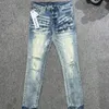 Большой размер фиолетовые джинсы дизайнерские джинсы мужчины женщины мешковатые джинсы мода 30 цветов Мотоциклевые брюки Mans Женская уличная одежда Must
