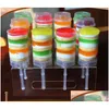 Cupcake Push up Pop Cake Conter Plastic Transparent Food Grade Couvercle pour décoration de fête Round Shape Kitchen Tool DH4744 Drop délivre Dhfeu
